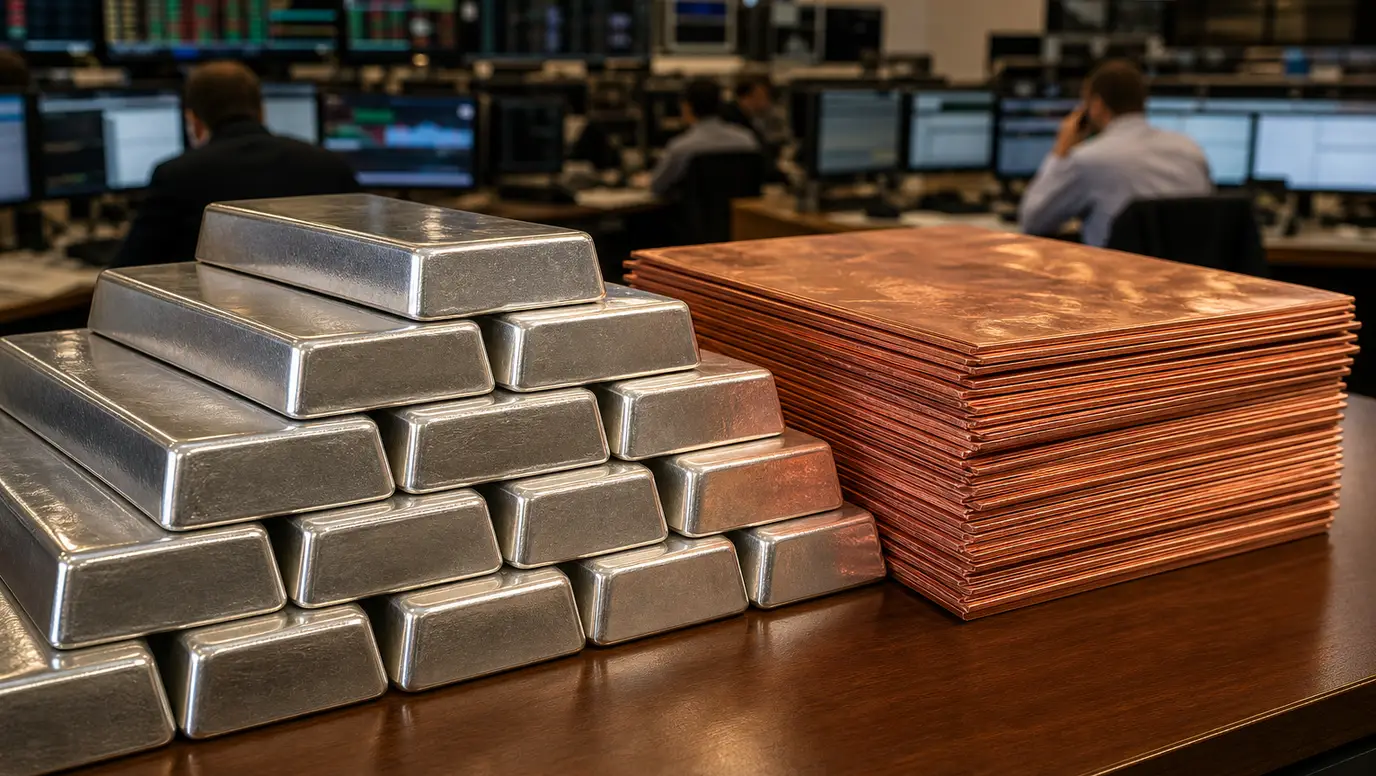 Silver Leads Metals Lower as Copper Resilience Highlights Split in Demand