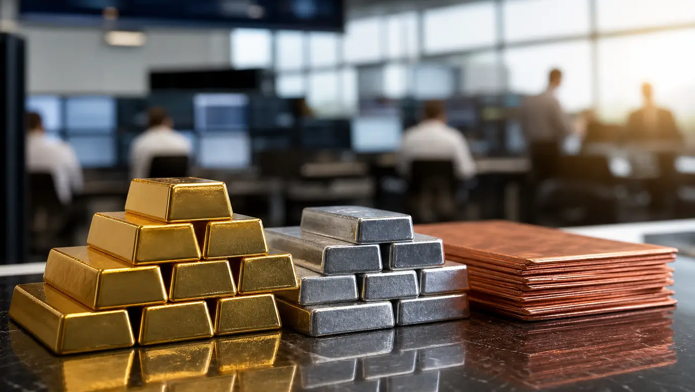 Gold Rebounds as Softer Yields Lift Metals, While Copper Holds Monthly Advance