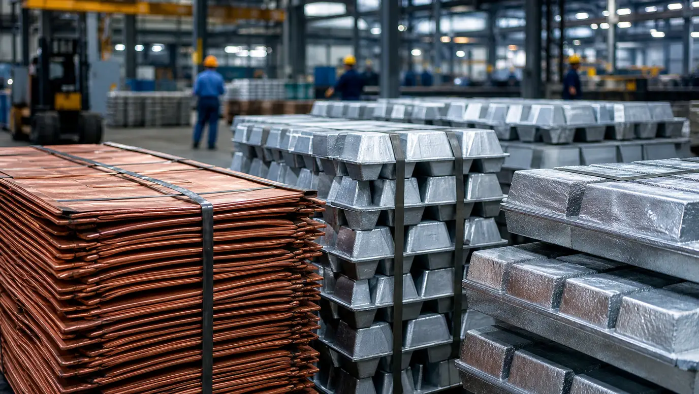 Copper Leads Metals Lower as Tariff Uncertainty Hits Aluminum and Zinc