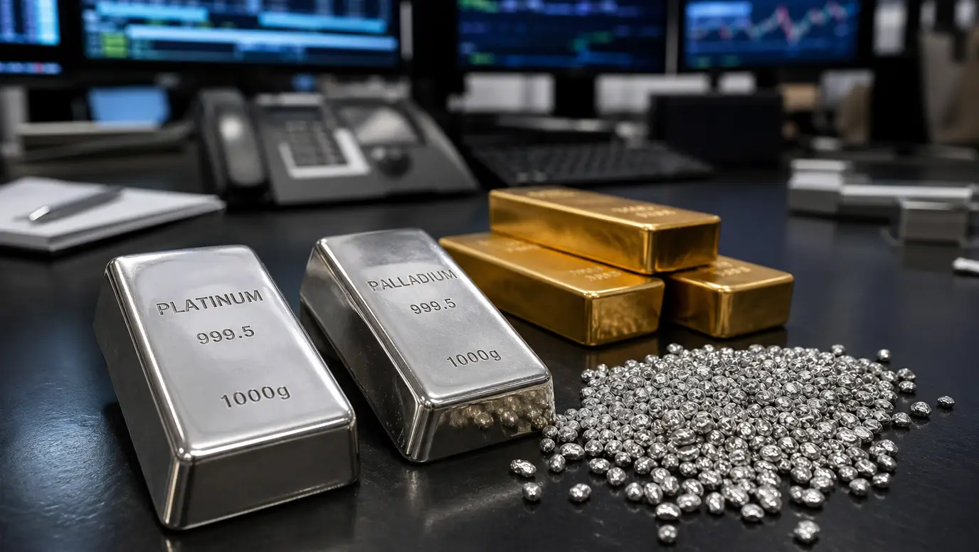 Platinum and Palladium Slide as Gold Bounce Fails to Lift Metals Market
